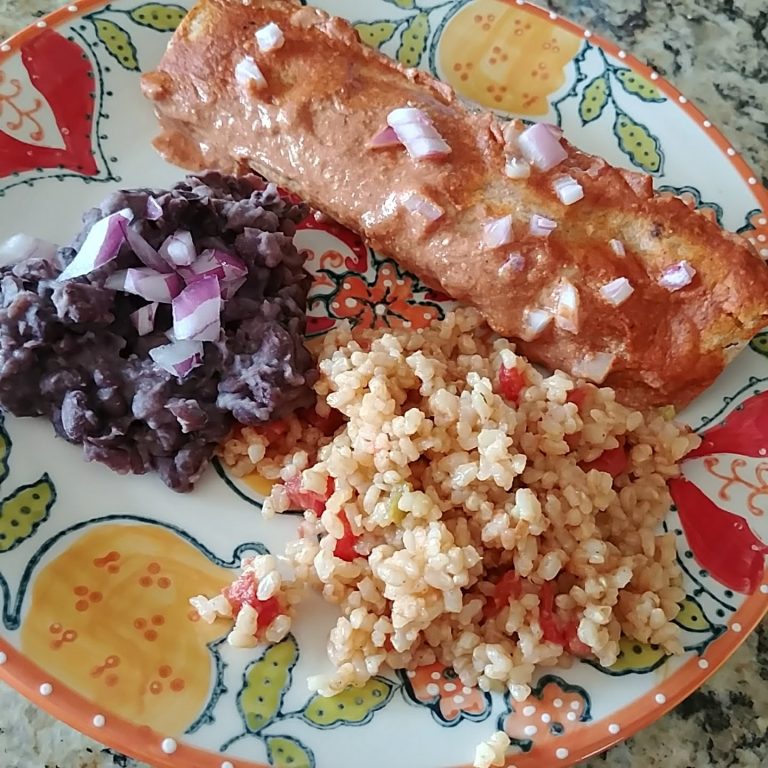 Vegan Chicken and Cream Cheese Enchiladas Bella Virtue / Eat